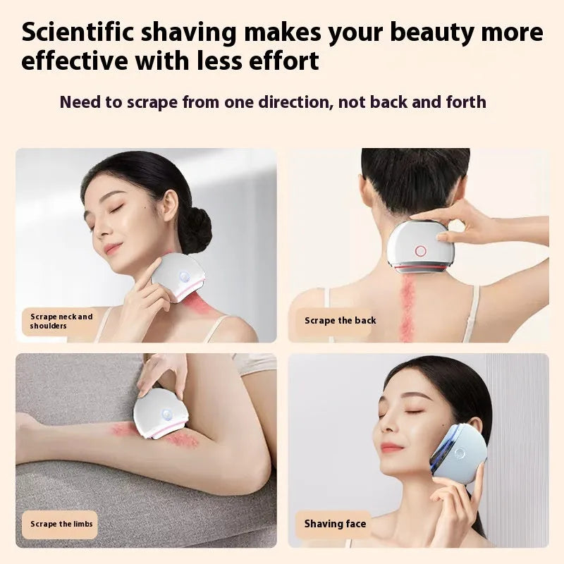 Household electric scraping and photon IPL beauty device in 2004 beauty instrument colour.