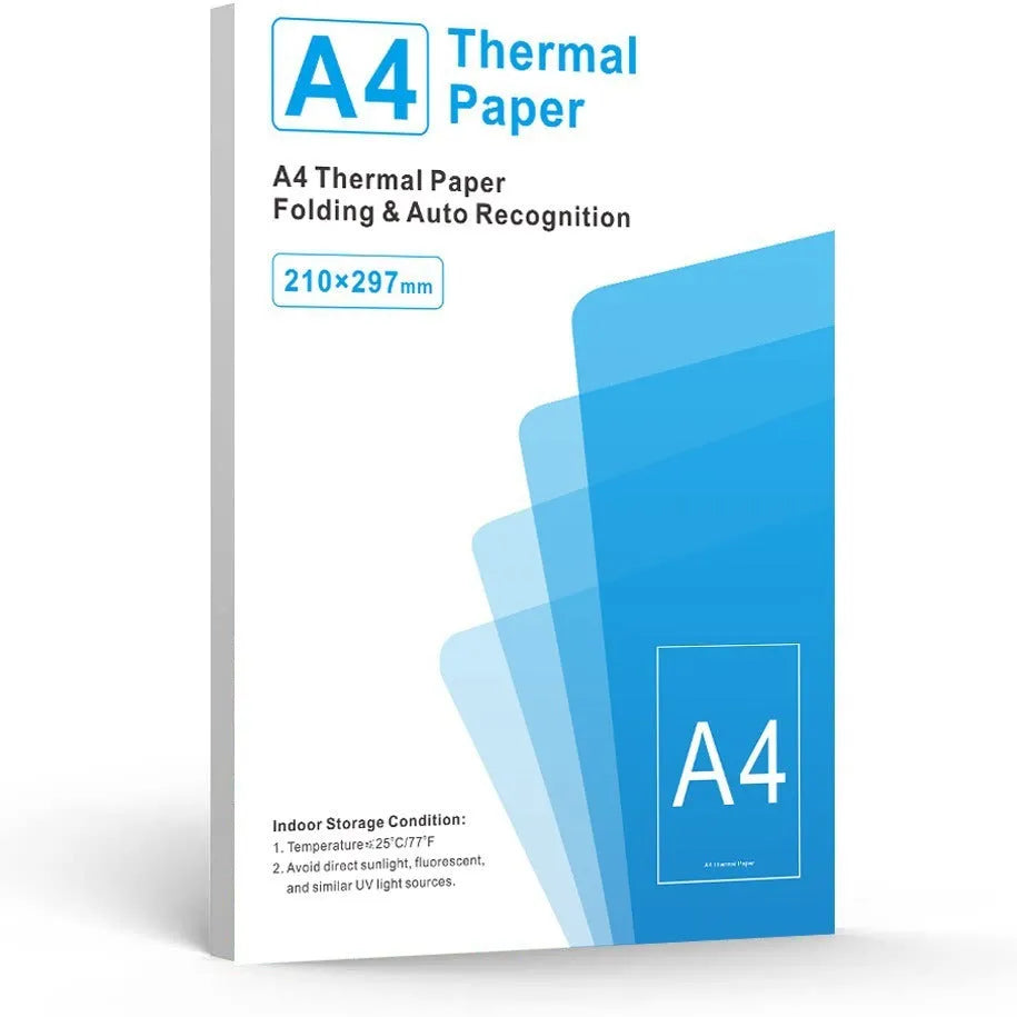 White A4 thermal paper for portable thermal printers with quick-drying properties