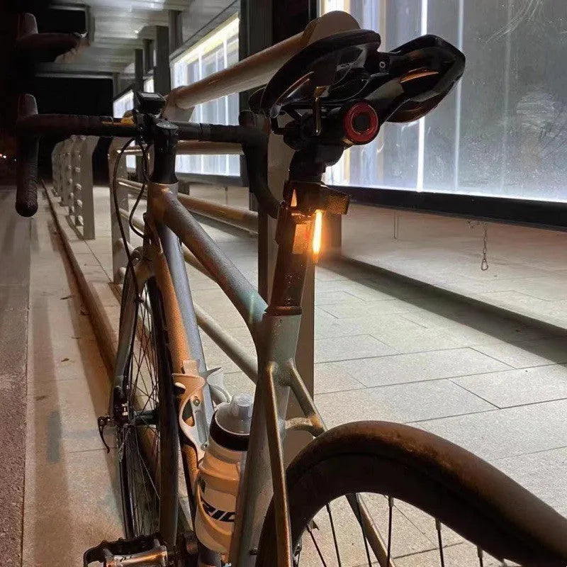 USB rechargeable waterproof cycling taillight in multiple colour options