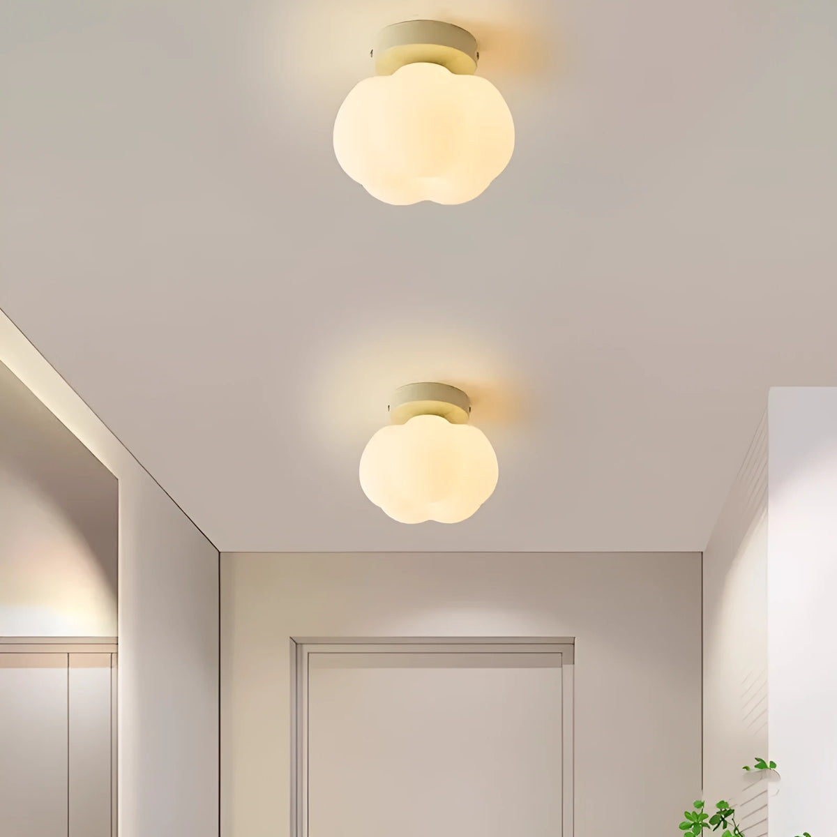 Surface mounted concealed ceiling lamp with LED warm, white, or tri-colour illumination for living room or corridor