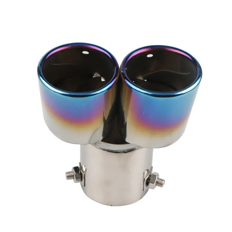 Stainless steel automobile exhaust pipe tip with 145mm length in universal fitment design