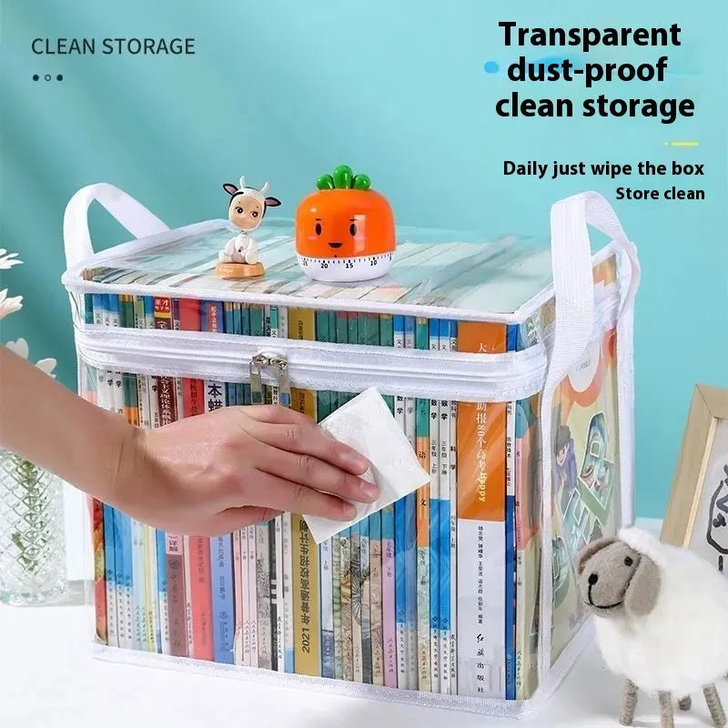 White or black PVC water buggy bag showing 38cm x 24cm x 32cm dimensions with transparent visible construction