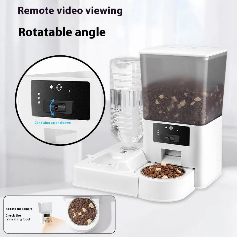 5L smart pet feeder with stainless steel bowl in four model variants for cats and dogs