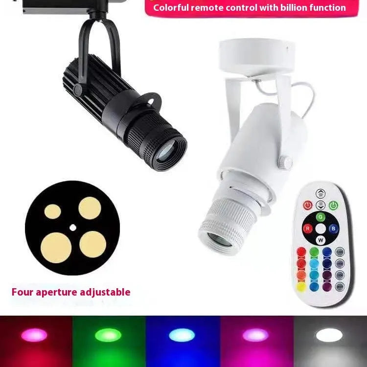 Black aluminium LED surface spotlight for commercial ceiling lighting