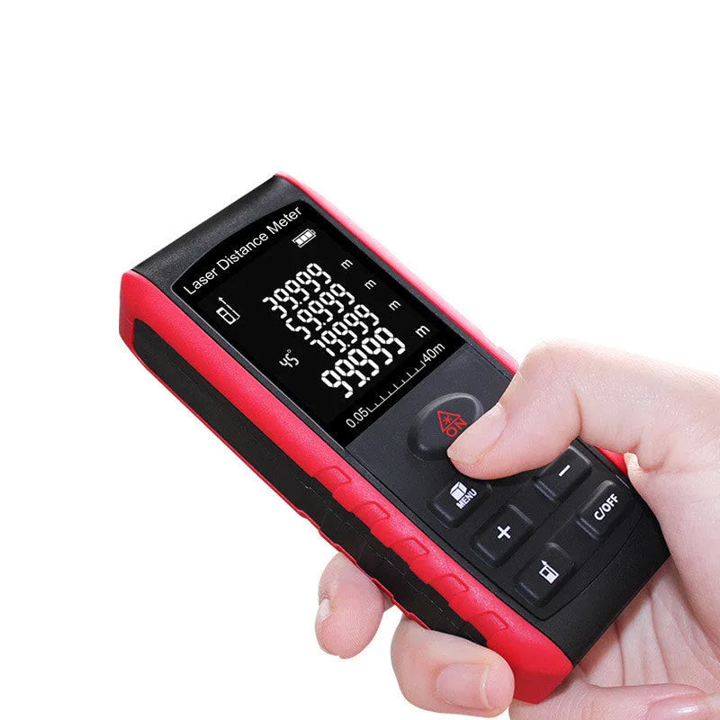 E Series handheld laser distance meter with infrared measuring capability for decoration projects
