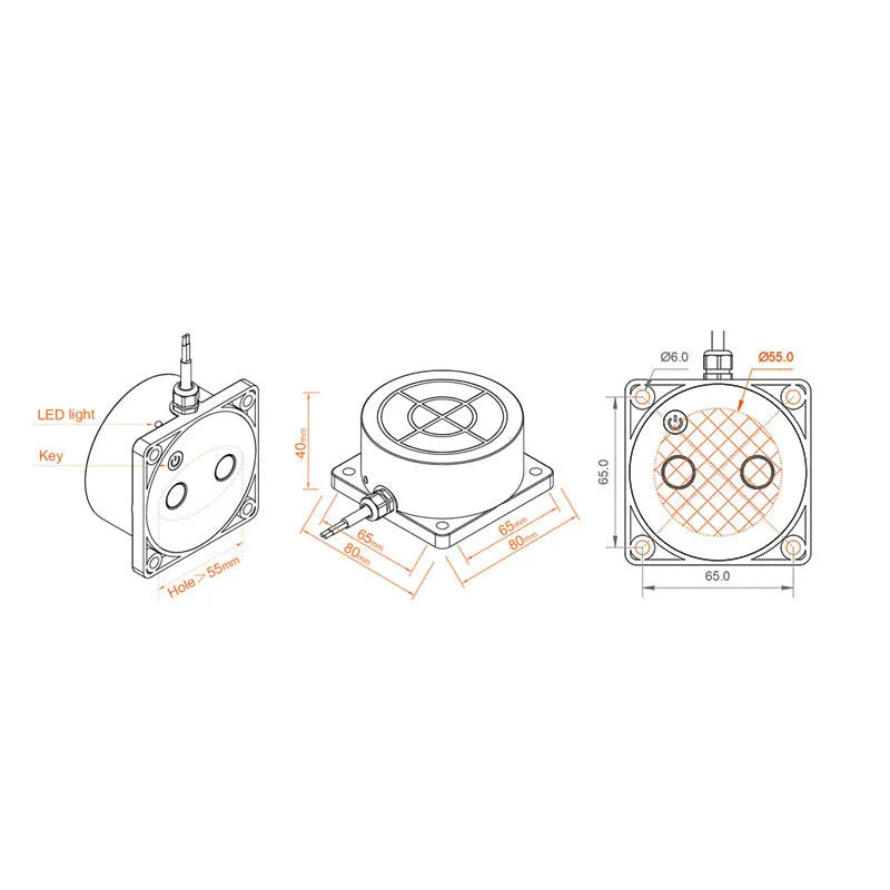 Moray ME201W wireless fluid level sensor and remote tank monitor for home automation.