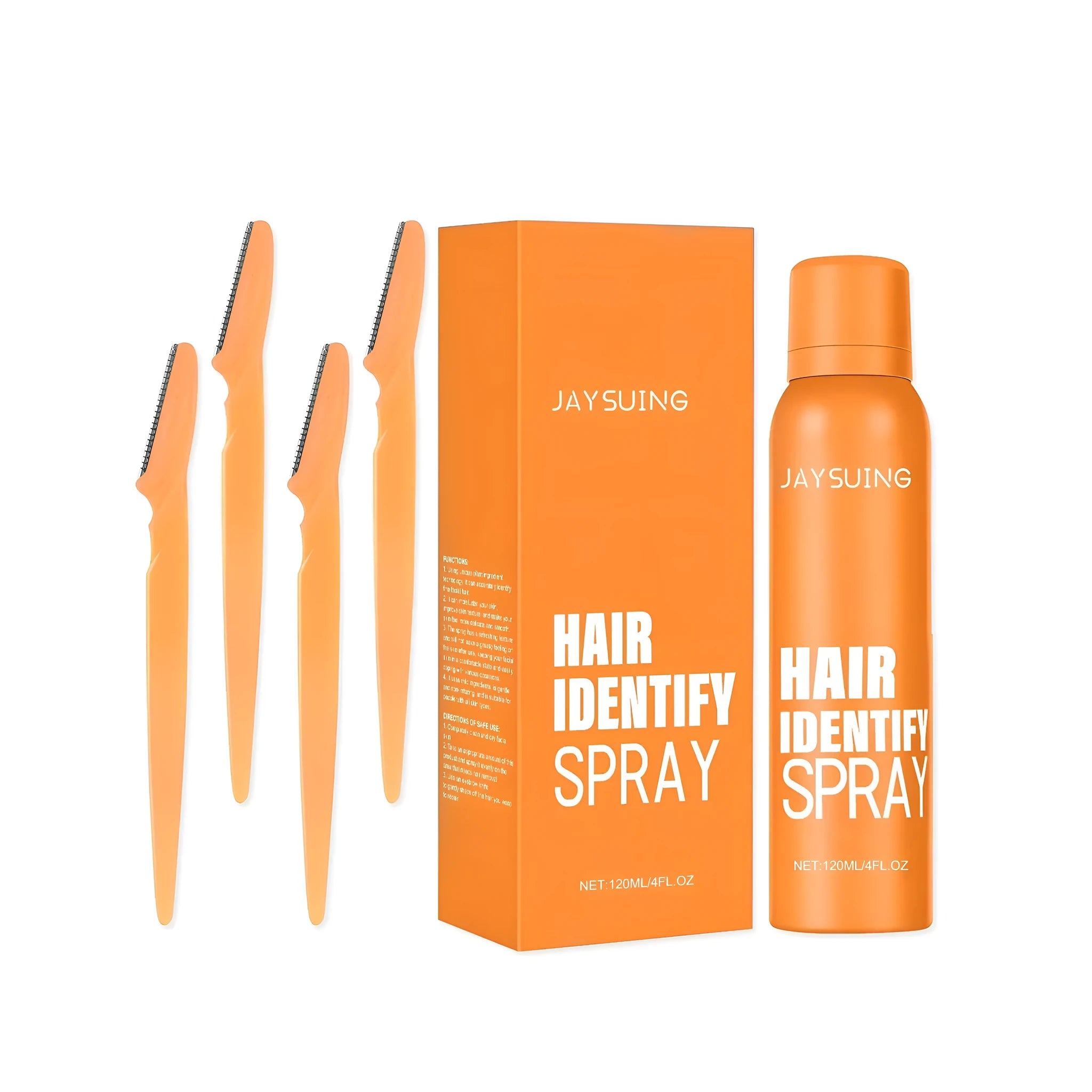 120ml bottle of non-irritating facial hair recognition spray with spray nozzle
