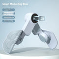 Intelligent counting pelvic floor muscle trainer in white peach pink with 360 degree rotation for leg shaping