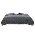 Solid grey polyester weighted blanket 152x203cm on a sofa with European style