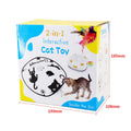 Plastic cat toy with self-hi relief mechanism measuring 19.8 x 11.5 x 19.5cm