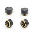 Black Bluetooth tyre pressure monitors for mobile phone display with four sensors