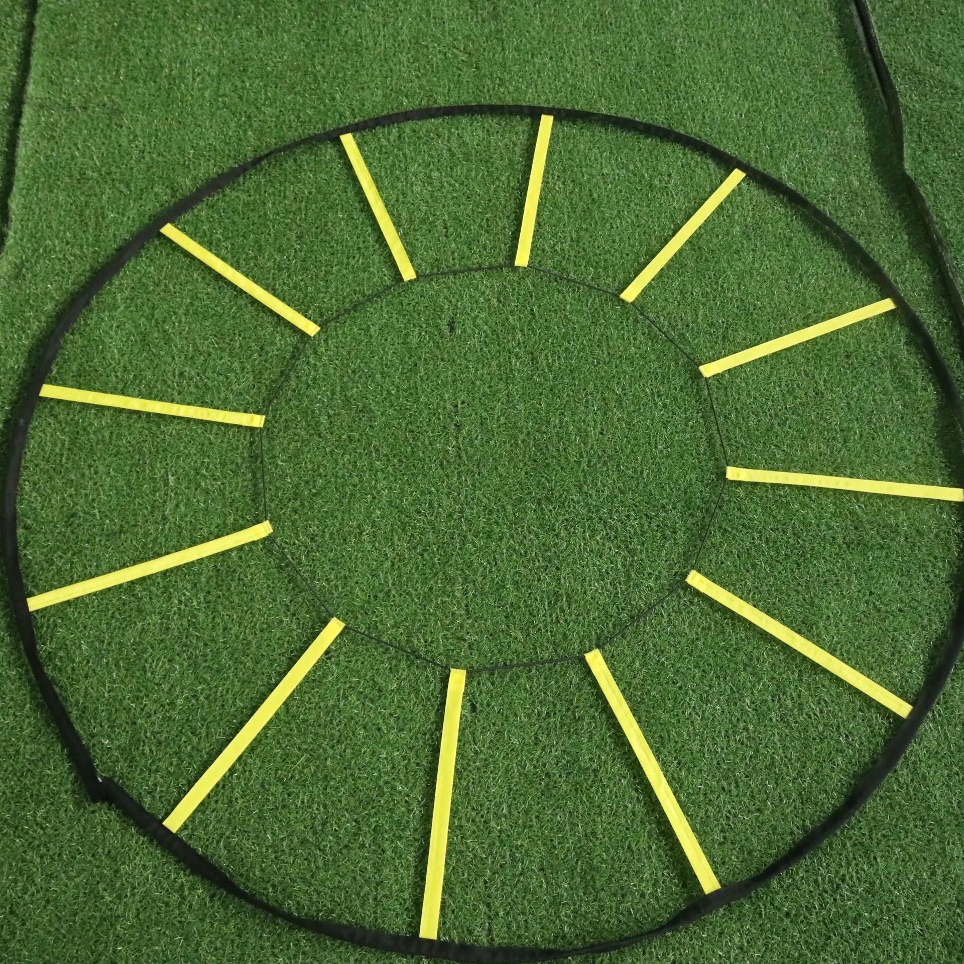 Black and yellow ABS training ladder for football agility drills, nine-grid option