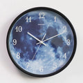 12-inch 30cm sound control luminous wall clock with blue moon design and silent movement