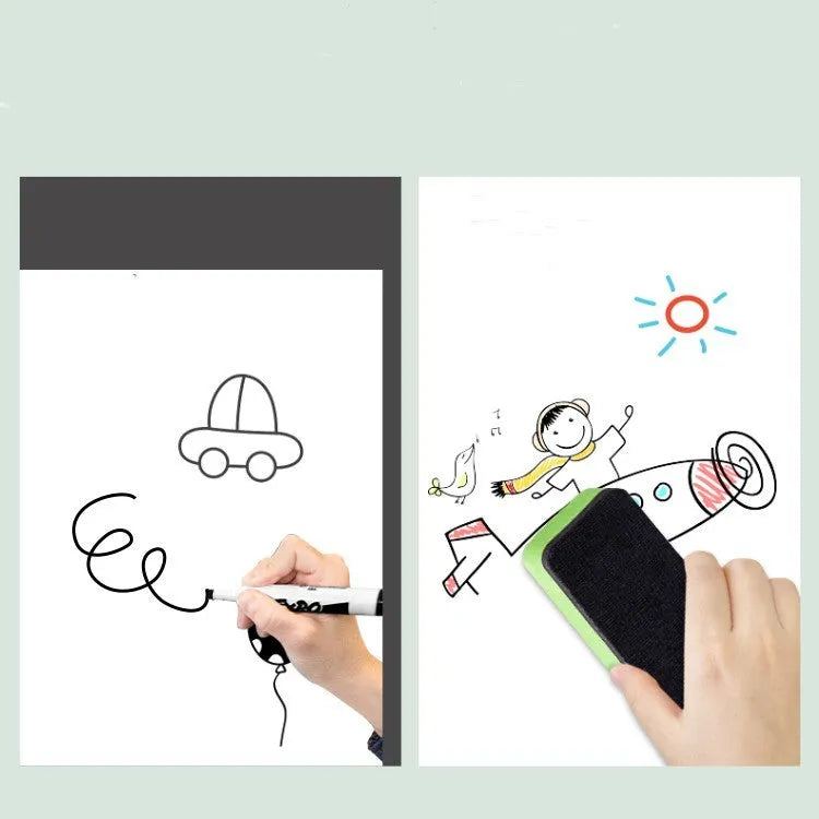 Removable electrostatic whiteboard wall sticker in white for children's room use, 45x200cm size