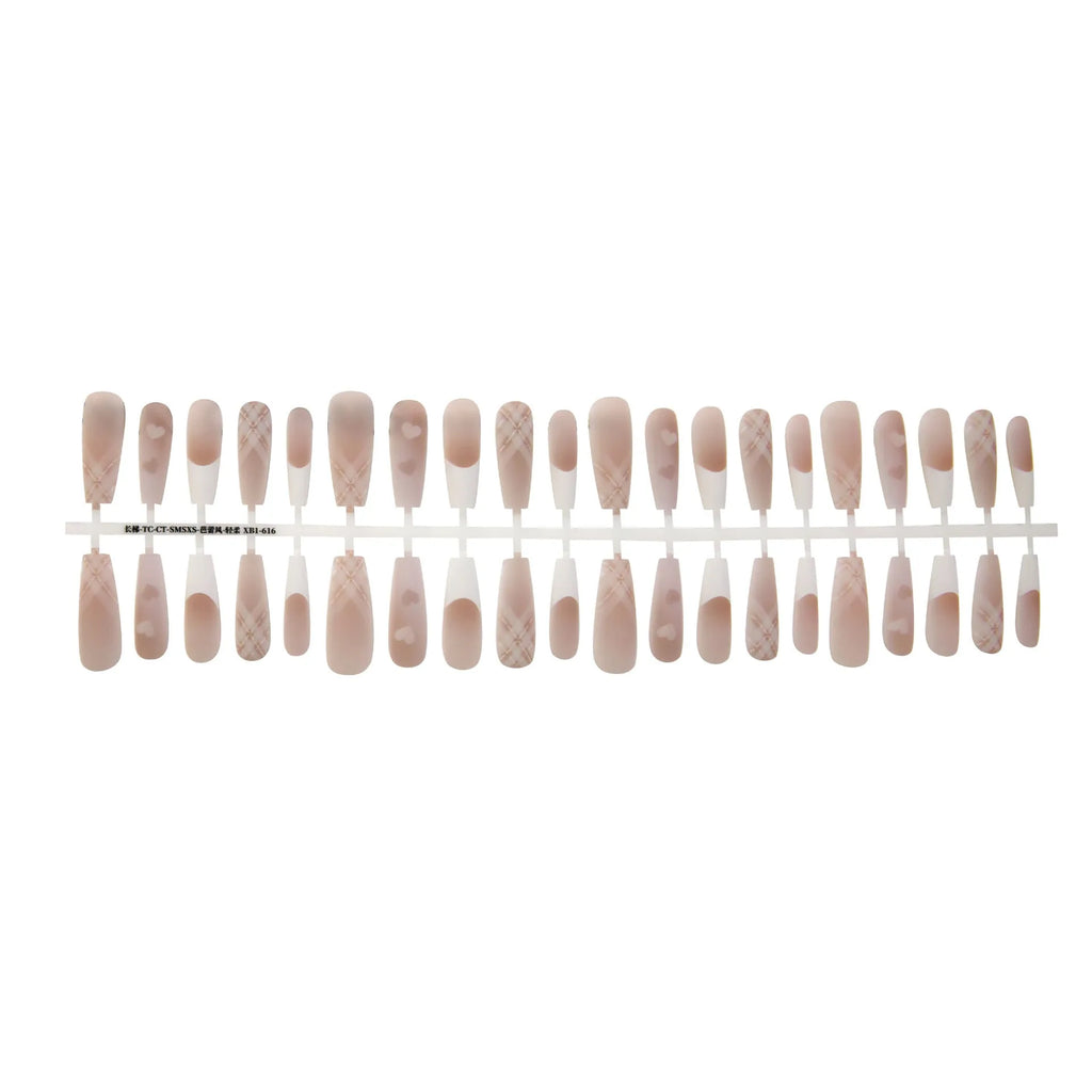 Ancient Chinese style glossy seal nail stickers with French ballet design, 40 pieces ultra-thin seamless nail art decals