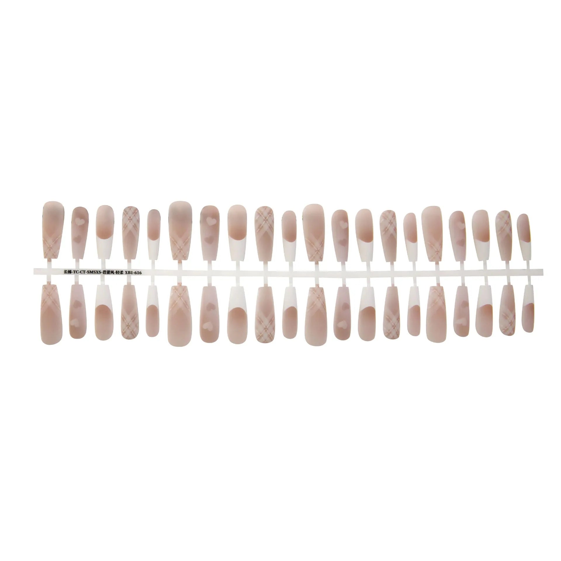 Ancient Chinese style glossy seal nail stickers with French ballet design, 40 pieces ultra-thin seamless nail art decals