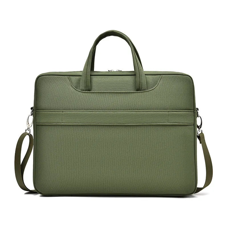 Large capacity Oxford cloth laptop bag for men in black, with waterproof and burden reduction features, suitable for 14-inch laptop