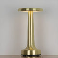 Gold iron rechargeable touch atmosphere small night light for bedroom or desk