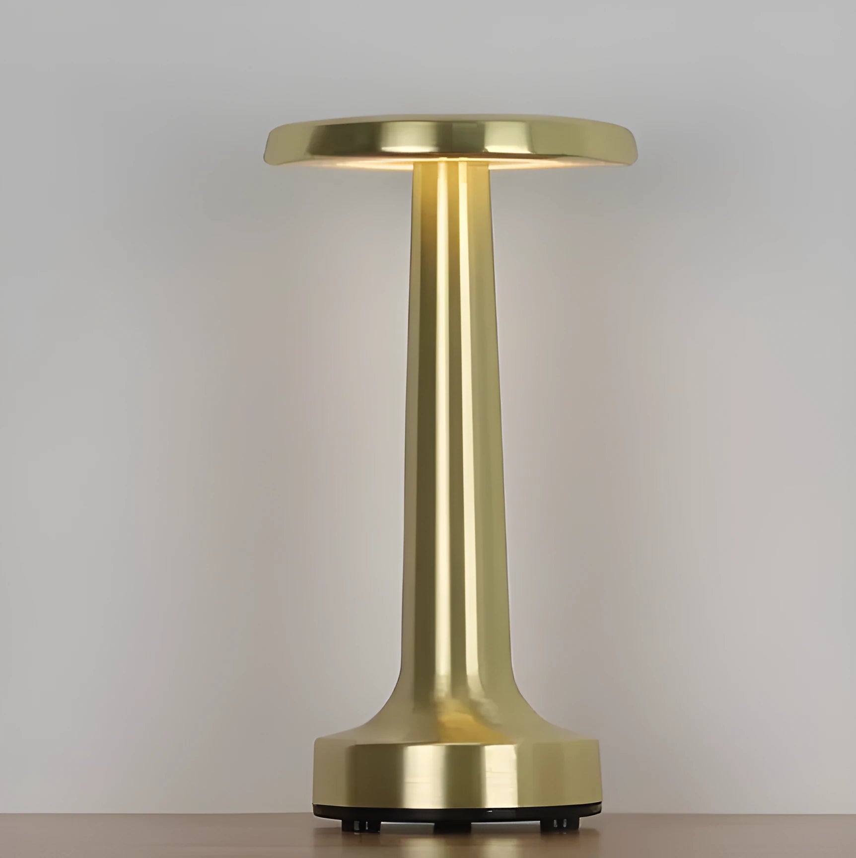 Gold iron rechargeable touch atmosphere small night light for bedroom or desk