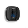 Compact black ultrasonic bed vacuum cleaner for mite repellent, shown with dimensions 120mm by 120mm by 45mm.