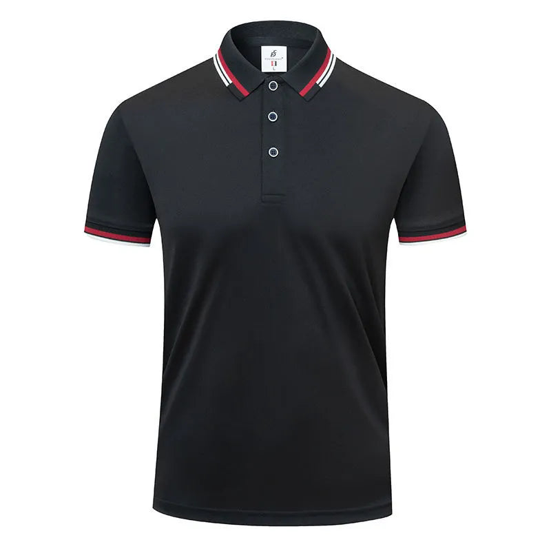 190g ice cotton lapel short sleeve top in bean green, men's casual shirt