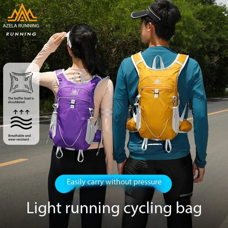 AZELA lightweight breathable mesh hydration backpack with multiple pockets for outdoor sports