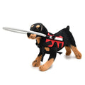 Blue anti-collision ring for blind dogs made of polyester, S size 22cm diameter, shown on a small dog