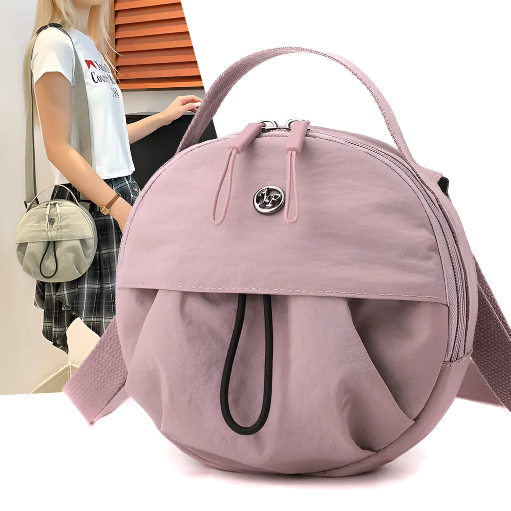 Women's nylon shoulder messenger bag in urban simplicity style with internal organisation compartments
