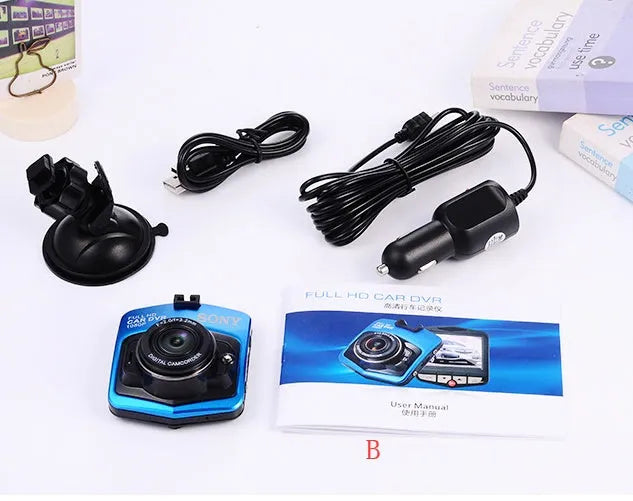Podofo A1 mini car DVR camera dash cam Full HD 1080P night vision 170-degree lens black