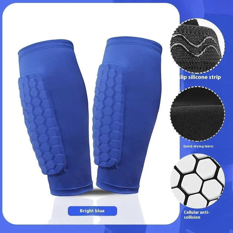 Anti-collision polyester outdoor sports leg warmer in black for running and cycling