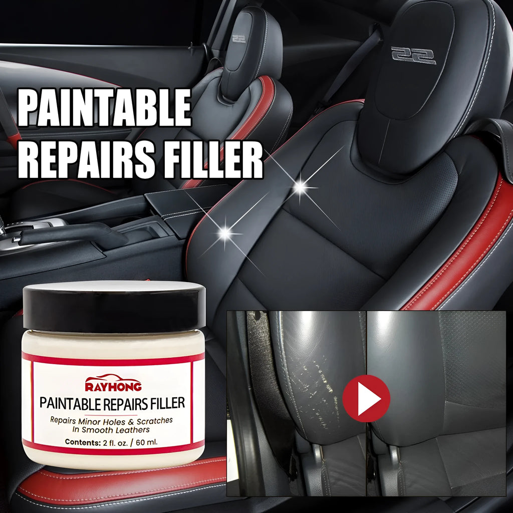 60ml leather repair paste in 5cm by 4.4cm packaging for car seat and sofa scratch restoration