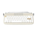 B307 Rechargeable Retro Bluetooth Wireless Keyboard with ABS Construction, Universal Compatibility, and Choose from White, Ivory Yellow, Green, Pink, or Sand Beige Colour Options