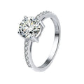 S925 sterling silver crown ring with AAA zircon inlay, silver colour, sizes 5 to 9