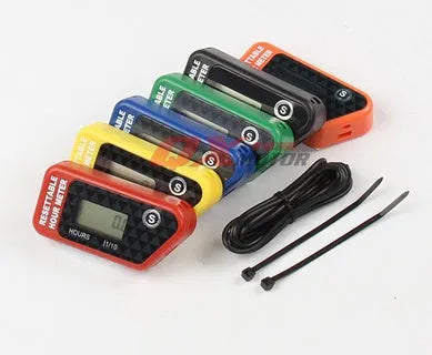 Black YSDS waterproof electronic maintenance timer with LCD display for engine service intervals