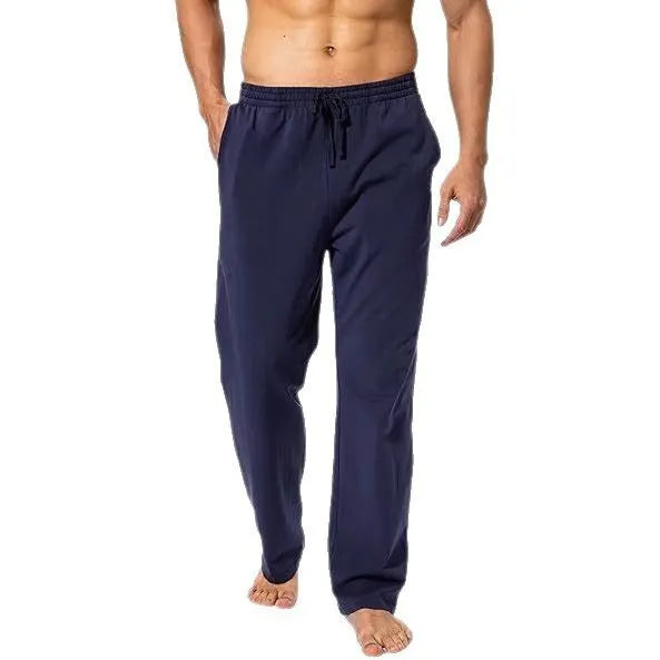 Men's loose casual trousers in quick-drying polyester available in dark grey, light grey, black and navy blue