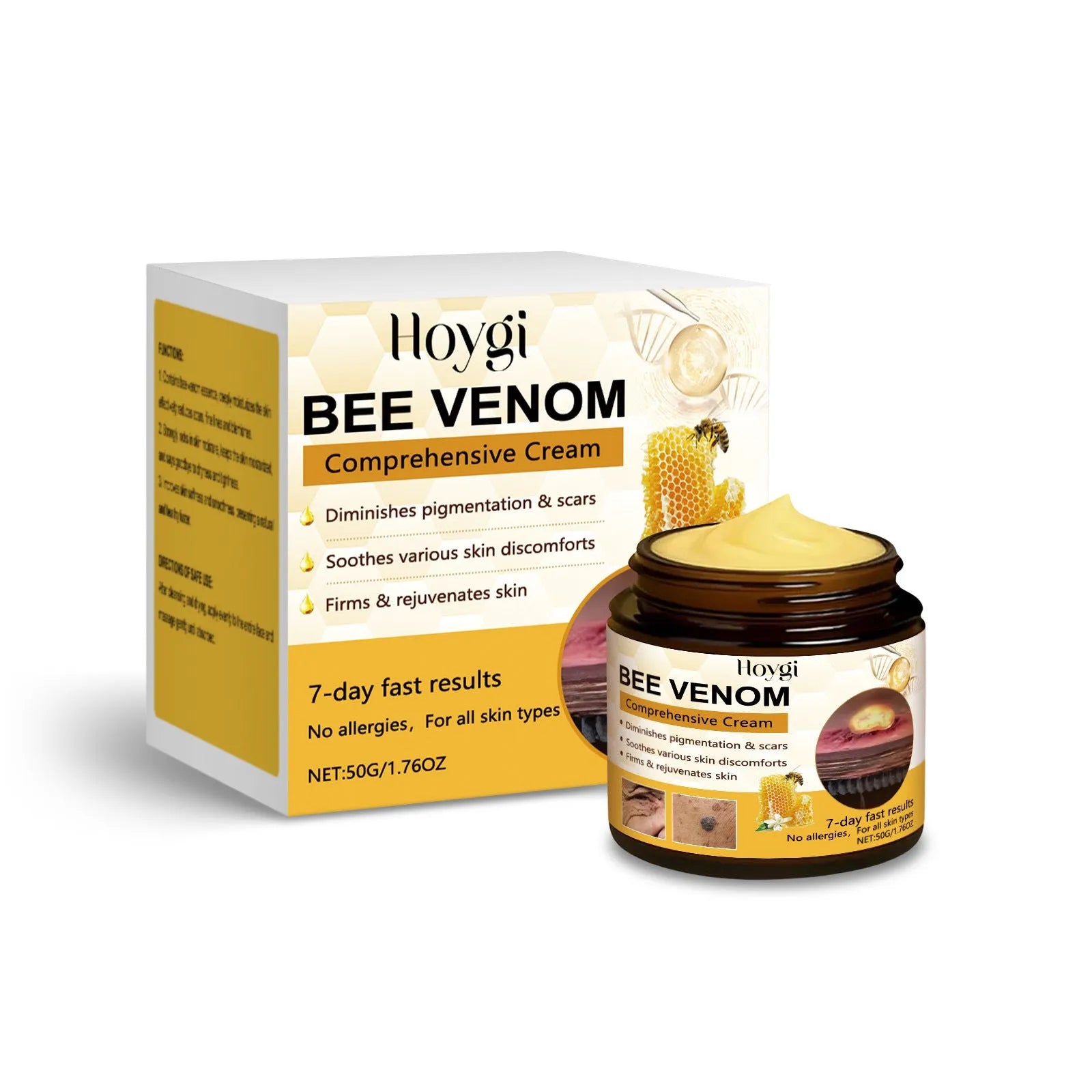 50g jar of skin neck care cream with hyaluronic acid and collagen