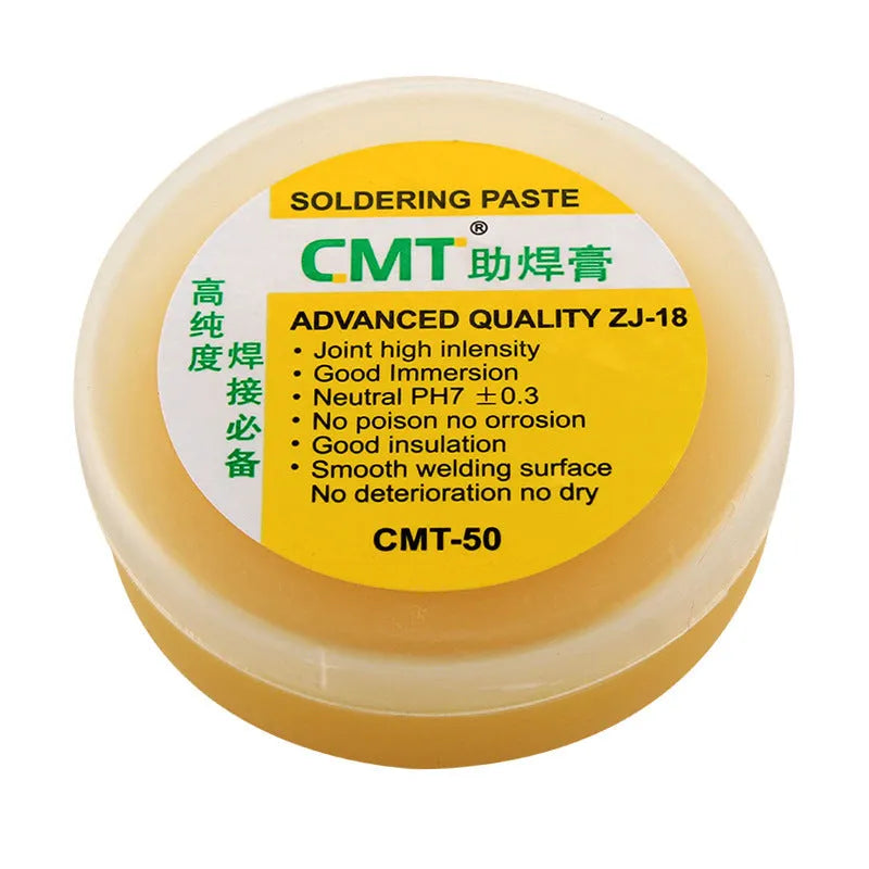 Rosin soldering flux paste in container for electric soldering iron welding work