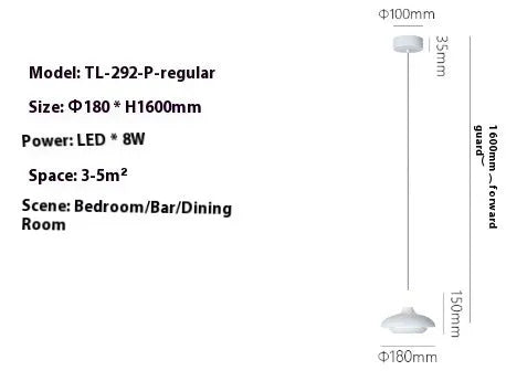 Adjustable Nordic pendant light in moon white or obsidian black with lifting mechanism
