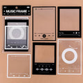 15 sheets of retro frame decorative stickers with transparent backing for journals