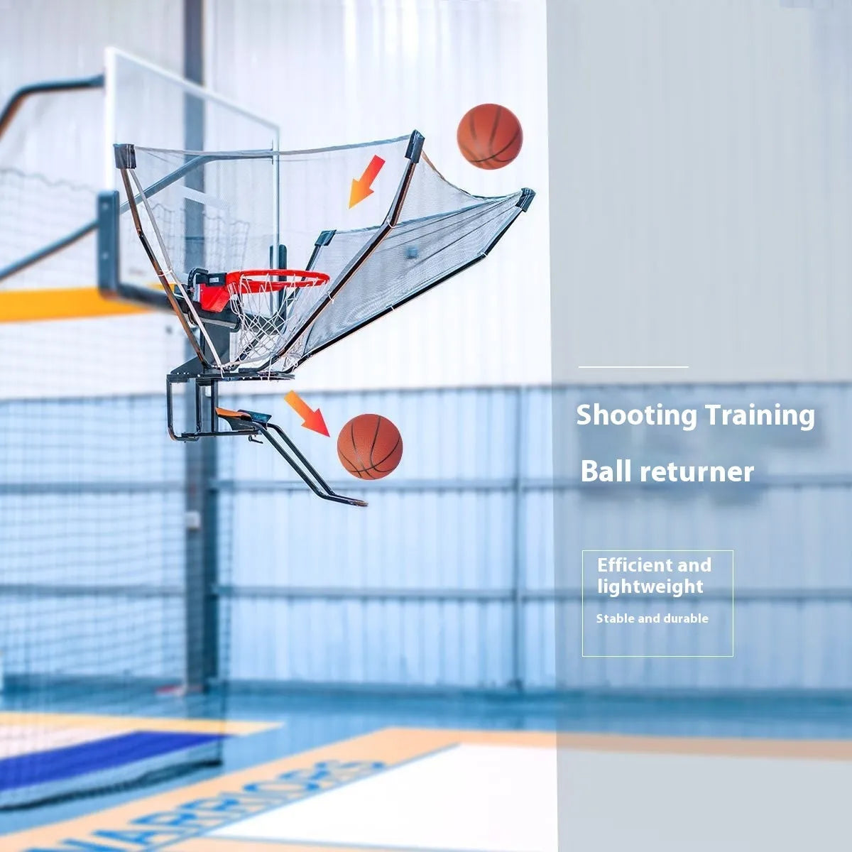 Automatic basketball training ball return machine with cowhide and iron construction for solo pitching practice