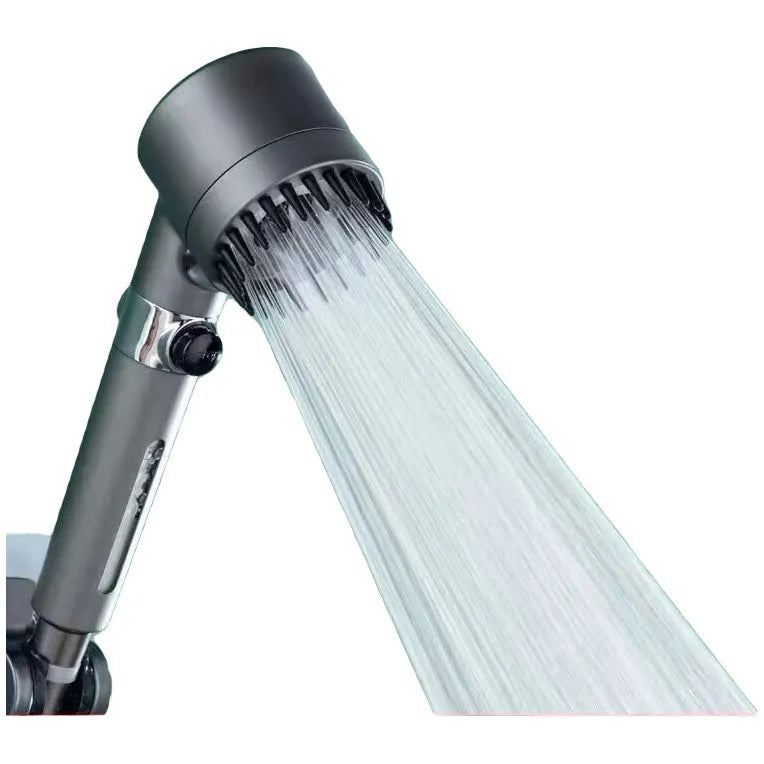 Portable ABS plastic shower head with three adjustment gears for spray massage and rain functions