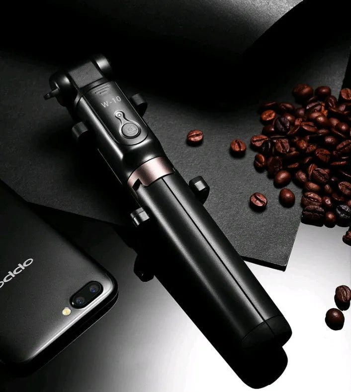 Aluminium Bluetooth tripod selfie stick with remote control extended for mobile phone photography