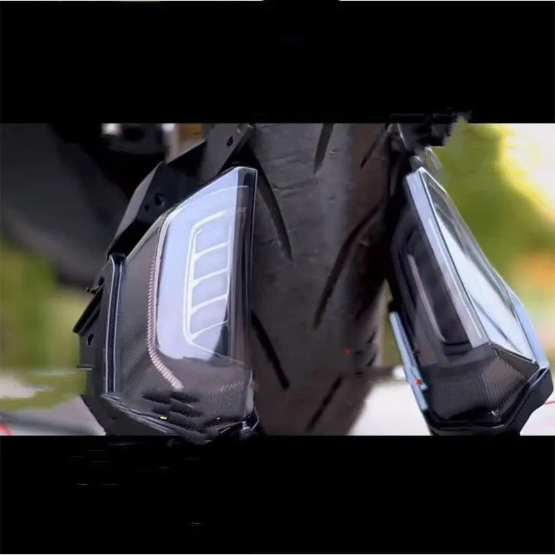 LED turn signal light for Yamaha NMAX155 scooter in blue yellow colour.