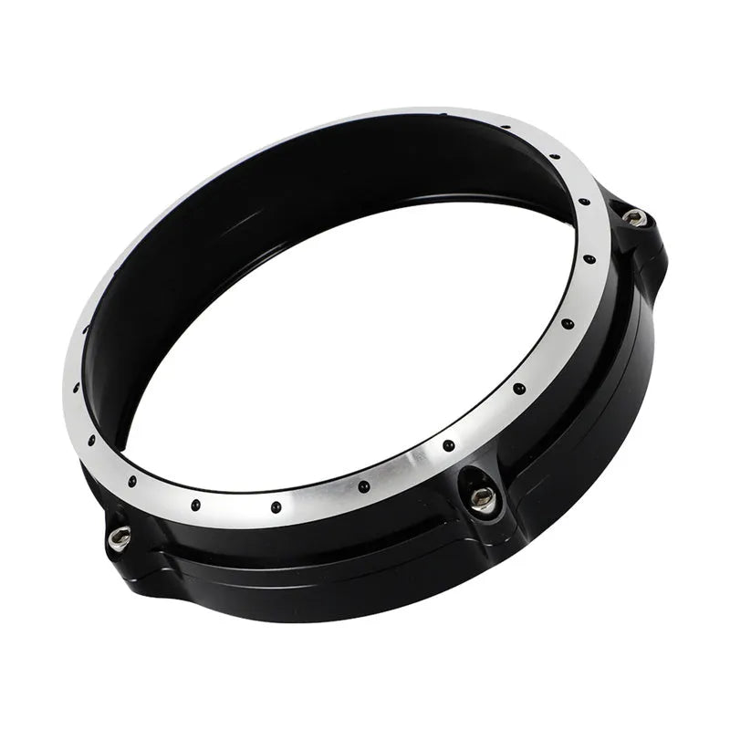 Black CNC aluminium headlight cover frame for BMW R Nine T Scrambler motorcycle
