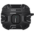 Black TPU silicone drop-resistant battle shield protective case for AirPods 3, soft shell jacket style