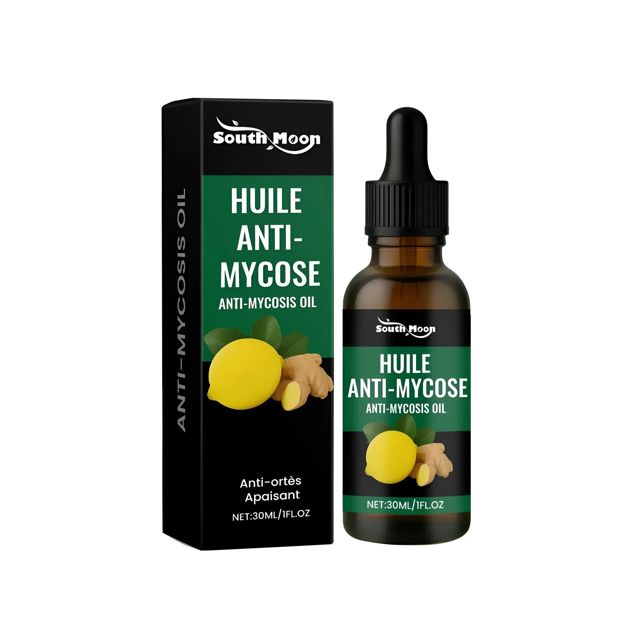 Anti-Mycosis Oil 30ml bottle with tea tree oil and mint leaves for nail repair