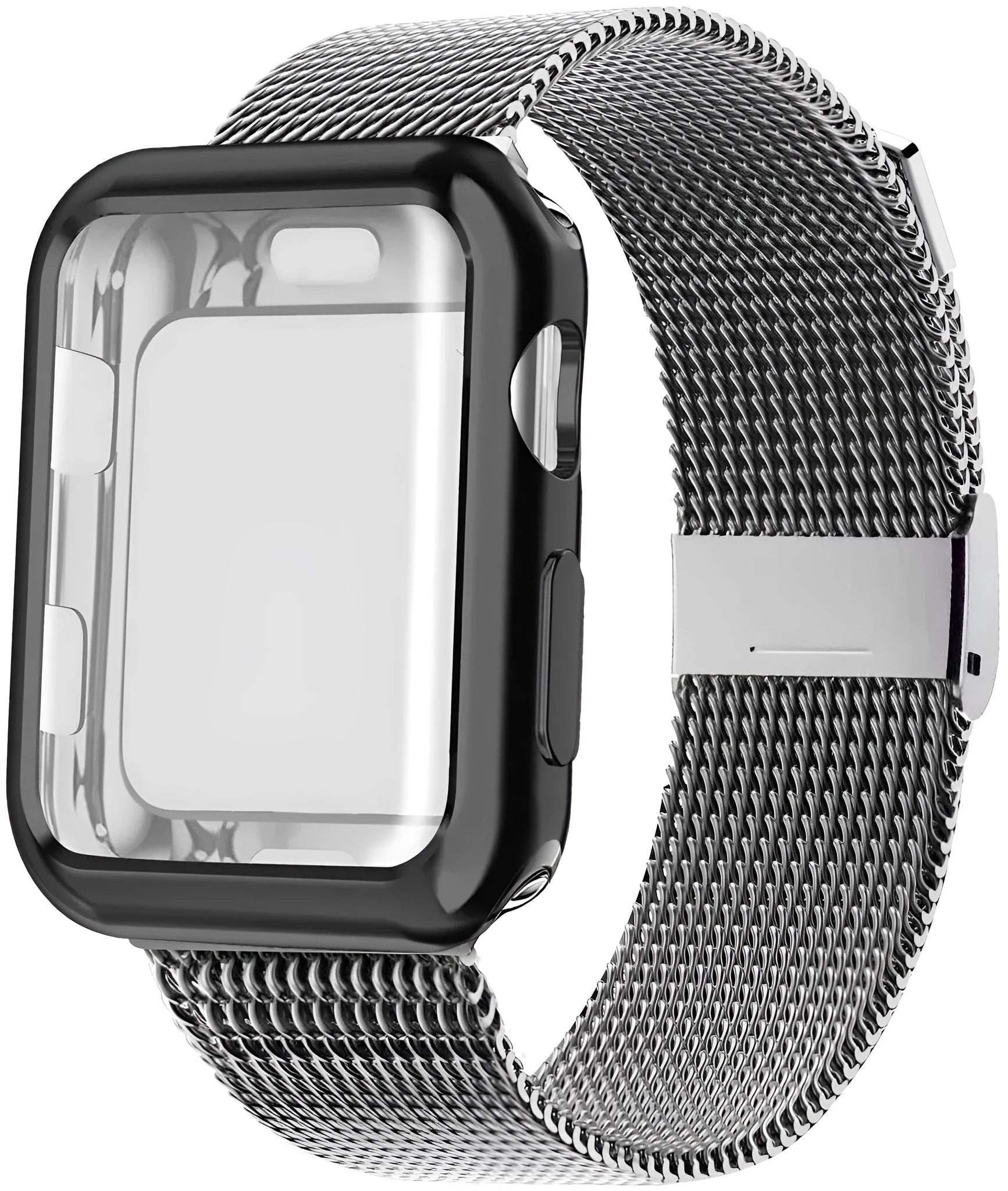 Magnetic Milan metal and TPU Apple Watch band in multiple colours with a storage case.