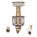 White copper kitchen sink filter element with manual press bounce for single basin artificial stone countertops
