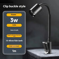 Mini LED aquarium light for 15-40cm fish tanks with clip or base mounting options