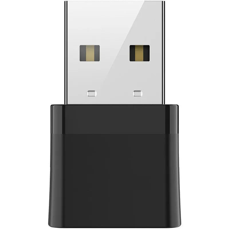 Black two-in-one network card mini Bluetooth adapter with USB interface and nickel-plated wolf tooth adapter